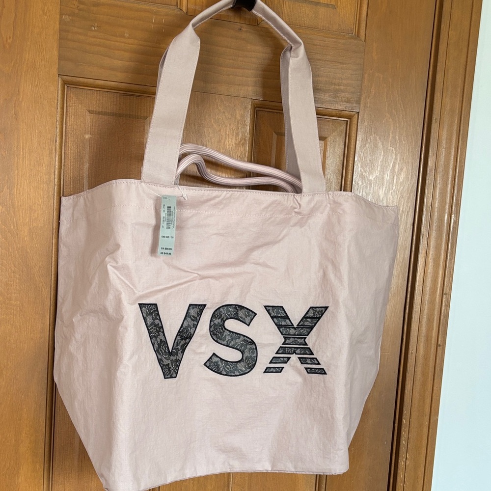 VSX Light Pink Tote with Black Logo